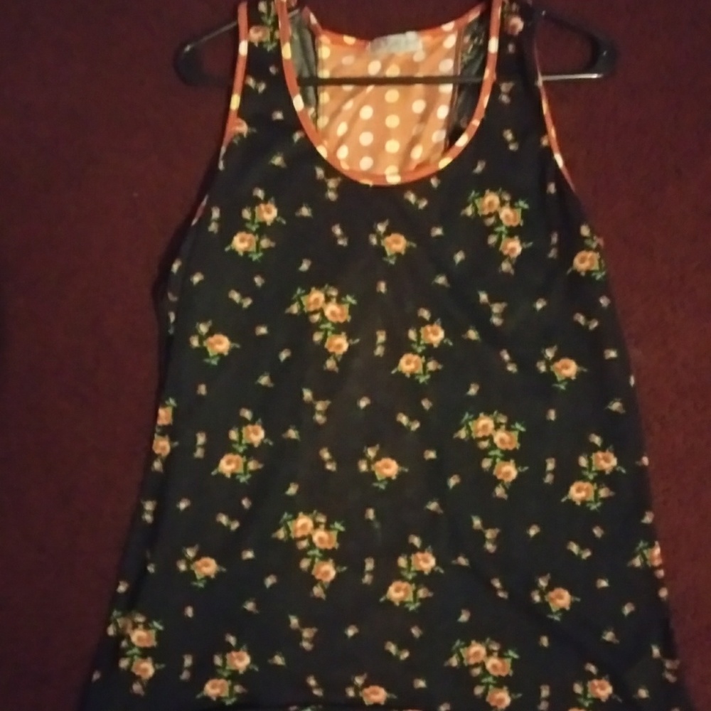 Floral and Polka Dot Tank